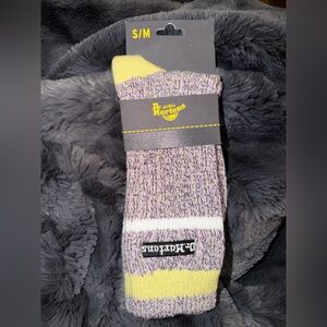 Woman Dr. Martens Heathered Gray and Yellow Marl socks nwt 3-8